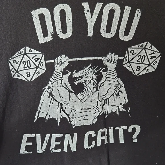 Do You Even Crit? Black Short Sleeve Tee with Graphic Design - Picture 4 of 5